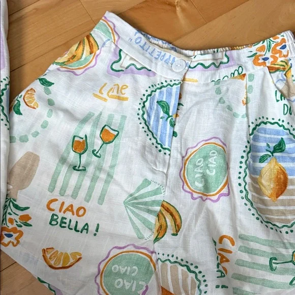 Colorful Printed Women's Short Set - Picture 5 of 11